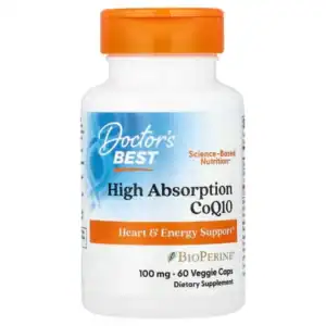 Doctor’s Best, CoQ10 à haute absorption à la BioPerine, 100 mg, 60 capsules végétariennes