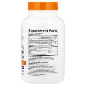 Doctor’s Best, Glucosamine chondroïtine MSM avec OptiMSM, 240 capsules végétales