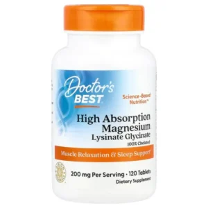 Doctor’s Best, Magnésium à haute absorption, 120 comprimés (100 mg pièce)