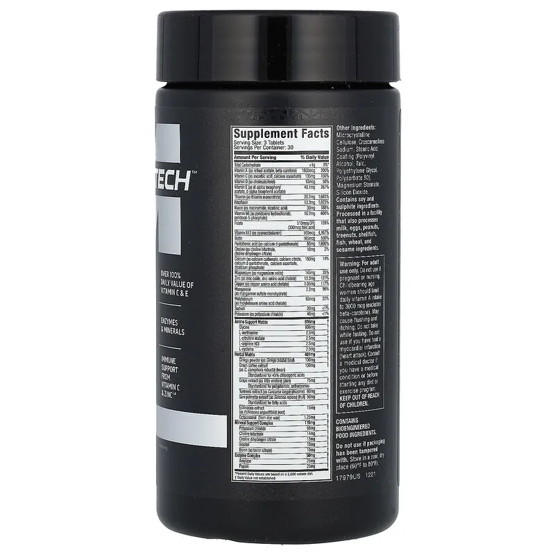 MuscleTech, Multivitamines Platine, 90 comprimés