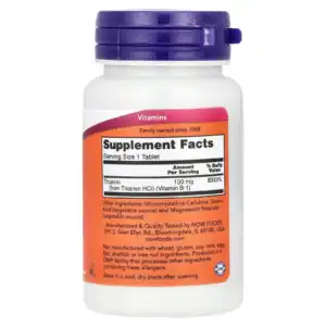 NOW Foods, B-1, 100 mg, 100 comprimés