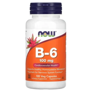 NOW Foods, B-6, 100 mg, 100 capsules végétariennes