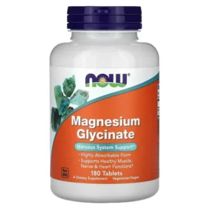 Glycinate de magnésium 200mg NOW Foods 180 comprimés