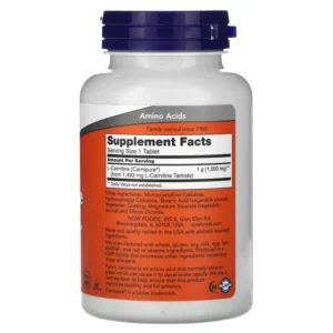 NOW Foods, L-carnitine, 1000 mg, 50 comprimés