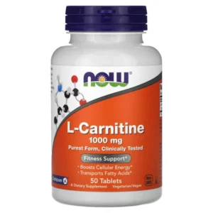 NOW Foods, L-carnitine, 1000 mg, 50 comprimés