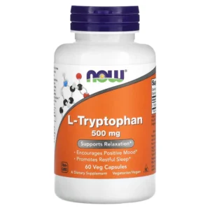 NOW Foods, L-tryptophane, 500 mg, 60 capsules végétariennes