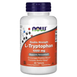 NOW Foods, L-tryptophane, Double efficacité, 1000 mg, 60 comprimés