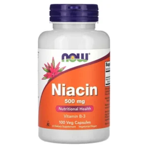 NOW Foods, Niacine, 500 mg, 100 capsules végétales