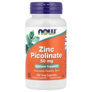 NOW Foods, Picolinate de zinc, 50 mg, 120 capsules végétariennes