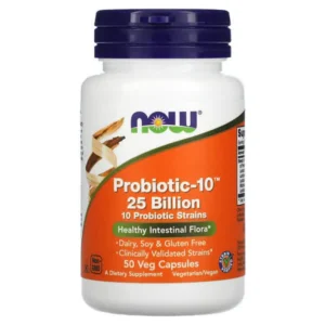 NOW Foods, Probiotic-10, 25 milliards, 50 capsules végétariennes