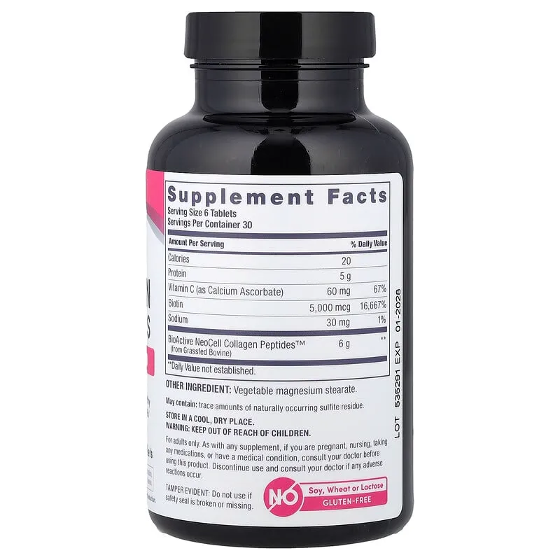 NeoCell, Super collagène + vitamine C et biotine, 180 comprimés