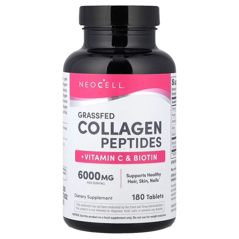 NeoCell, Super collagène + vitamine C et biotine, 180 comprimés