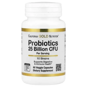 Probiotiques avec Lactobacillus acidophilus, Bifidobacterium lactis, Lactobacillus plantarum et Lactobacillus