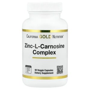 California Gold Nutrition, Complexe de zinc-L-carnosine, 90 capsules végétariennes