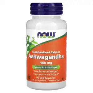 NOW Foods, Ashwagandha, Extrait standardisé, 450 mg, 90 capsules végétariennes