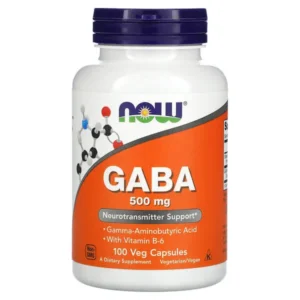 NOW Foods, GABA et vitamine B6, 500 mg, 100 capsules végétales