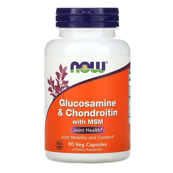 NOW Foods, Glucosamine et chondroïtine avec MSM, 90 capsules