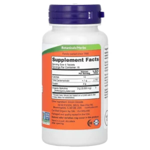 NOW Foods, Spiruline certifiée biologique, 500 mg, 100 comprimés